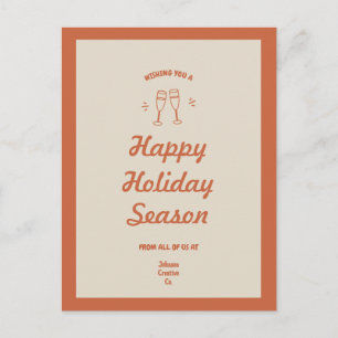 Cartes Pour Fêtes Annuelles Un toast aux verres à champagne de fêtes