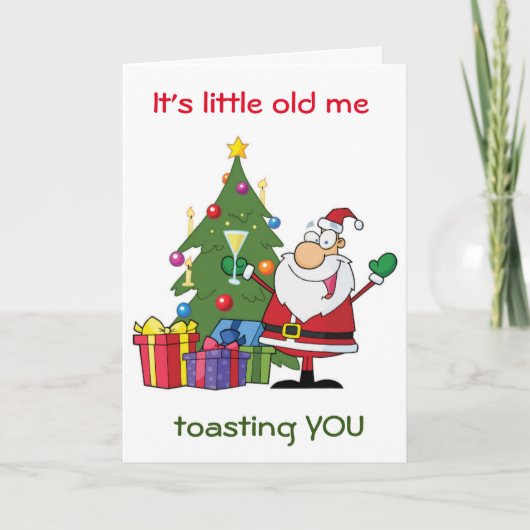 CARTES POUR FÊTES ANNUELLES UN "TOAST FROM PÈRE NOËL" SPÉCIAL CETTE ANNÉE (Devant)