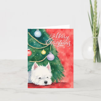 Cartes Pour Fêtes Annuelles Un très joyeux chien Westie Noël