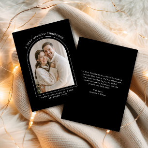 Cartes Pour Fêtes Annuelles Un très Noël marié Photo d'arch noir blanc 
