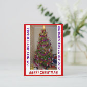 Cartes Pour Fêtes Annuelles Un véritable arbre de Noël (Debout devant)