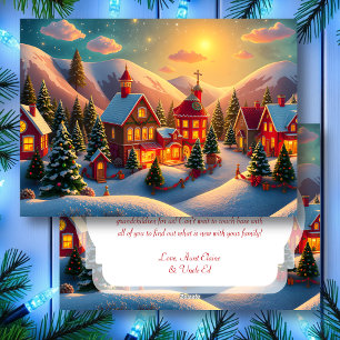 Cartes Pour Fêtes Annuelles Un village de Noël festif pour Lil' Personnalisé