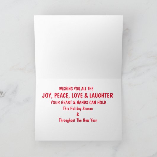 Cartes Pour Fêtes Annuelles Un vœu de vacances doux et tendre (Intérieur)