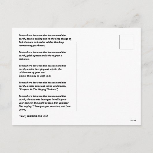 Cartes Pour Fêtes Annuelles Un voyage de foi dans l'espoir (Dos)