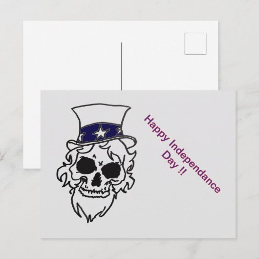 Cartes Pour Fêtes Annuelles Undead Sam salue (Devant / Derrière)