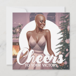 Cartes Pour Fêtes Annuelles Une Africaine Américaine Cancer Survivor's Joyful
