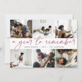 Cartes Pour Fêtes Annuelles Une année à retenir | Année d'évaluation Collage p (Devant)