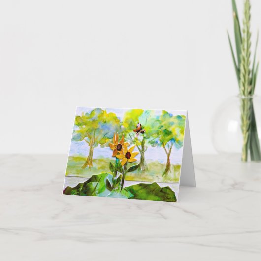 Cartes Pour Fêtes Annuelles Une belle journée d'été (Devant)