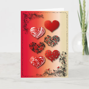 Cartes Pour Fêtes Annuelles Une demi-douzaine de coeurs et de rouleaux