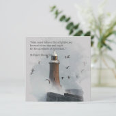 Cartes Pour Fêtes Annuelles Une énorme vague frappe un phare (Debout devant)