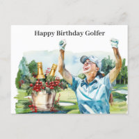 Une femme de golf joue au golf Birthday golfer Car