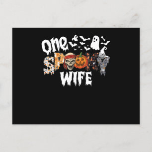 Cartes Pour Fêtes Annuelles Une femme léopard groovy effrayante Halloween