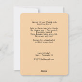 Cartes Pour Fêtes Annuelles Une Fête D'Action D'Ami Attend (Dos)