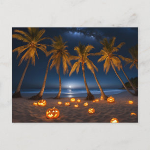 Cartes Pour Fêtes Annuelles Une fête d'Halloween effrayante à la plage