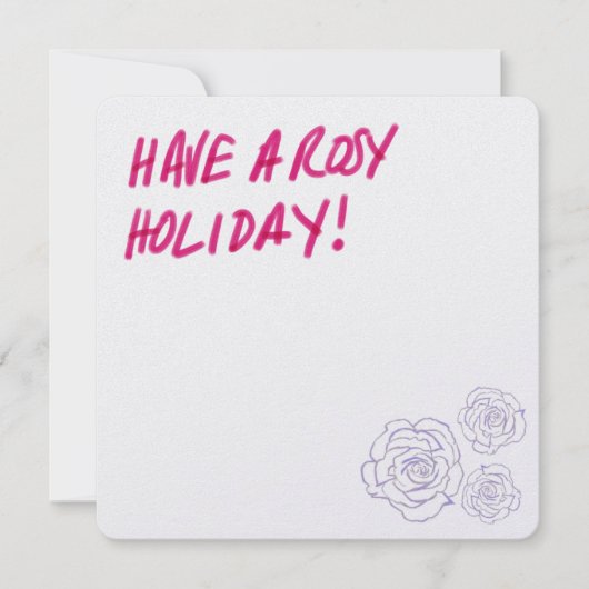 Cartes Pour Fêtes Annuelles Une fête rosée (Devant)