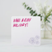 Cartes Pour Fêtes Annuelles Une fête rosée (Debout devant)