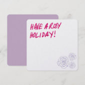 Cartes Pour Fêtes Annuelles Une fête rosée (Devant / Derrière)