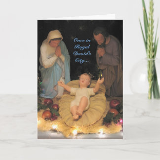 Cartes Pour Fêtes Annuelles Une fois à Royal David's City Christmas Card