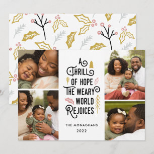 Cartes Pour Fêtes Annuelles Une frisson d'espoir   Photo Collage