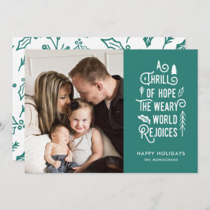 Cartes Pour Fêtes Annuelles Une frisson d'espoir   TURQUOISE   Une photo moder