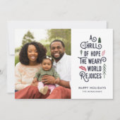 Cartes Pour Fêtes Annuelles Une frisson d'espoir | Vert blanc | Une photo mode (Devant)