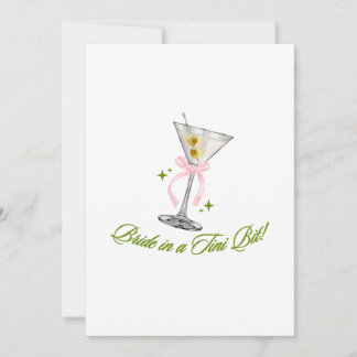 Cartes Pour Fêtes Annuelles Une future mariée dans un tout petit peu Martini E