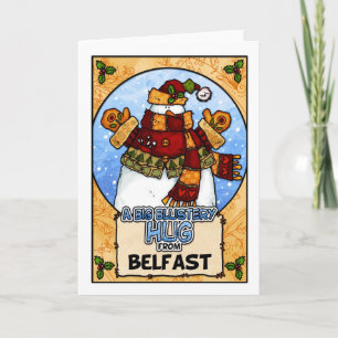Cartes Pour Fêtes Annuelles Une grande étreinte violente de Belfast