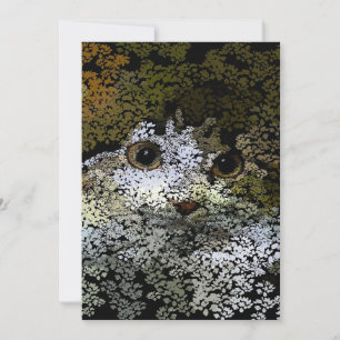 Cartes Pour Fêtes Annuelles Une jolie peinture de chats de Feuilles_