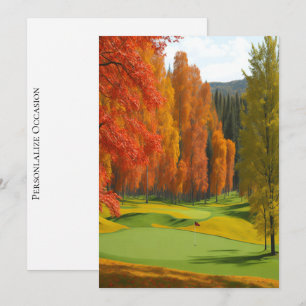 Cartes Pour Fêtes Annuelles Une journée de golf Colorés Automnes Wend Art inte