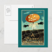 Cartes Pour Fêtes Annuelles Une joyeuse Halloween (Devant / Derrière)