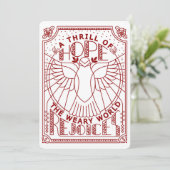 Cartes Pour Fêtes Annuelles Une lueur d'espoir, le monde las se réjouit (Debout devant)