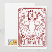 Cartes Pour Fêtes Annuelles Une lueur d'espoir, le monde las se réjouit (Devant / Derrière)