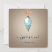 Cartes Pour Fêtes Annuelles Une Lumière Est Apparue | Noël personnalisé Waterc (Devant)