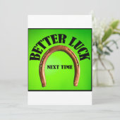 CARTES POUR FÊTES ANNUELLES UNE MEILLEURE CHANCE LA FOIS PROCHAINE (Debout devant)