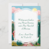 Cartes Pour Fêtes Annuelles Une mignonne ville Whimsical de Noël (Dos)