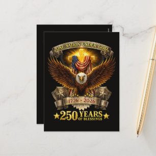 Cartes Pour Fêtes Annuelles Une nation sous Dieu 250 ans de bénédictions