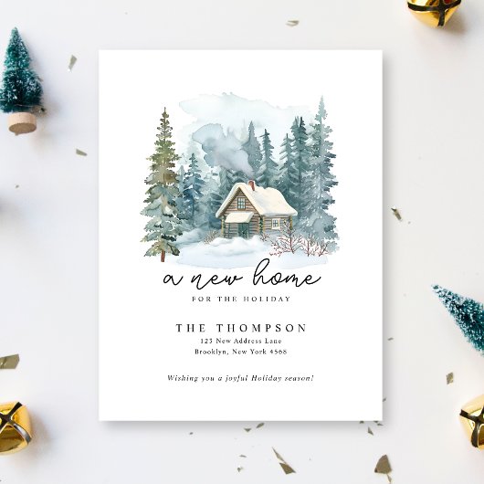 Cartes Pour Fêtes Annuelles Une nouvelle maison écriture calligraphie mouvemen