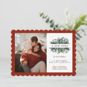 Cartes Pour Fêtes Annuelles Une Nouvelle Maison Pour Les Vacances (Debout devant)