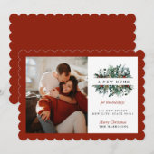 Cartes Pour Fêtes Annuelles Une Nouvelle Maison Pour Les Vacances (Devant / Derrière)