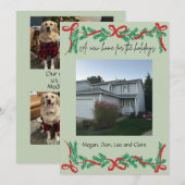 Cartes Pour Fêtes Annuelles Une nouvelle maison pour les vacances (Devant / Derrière)