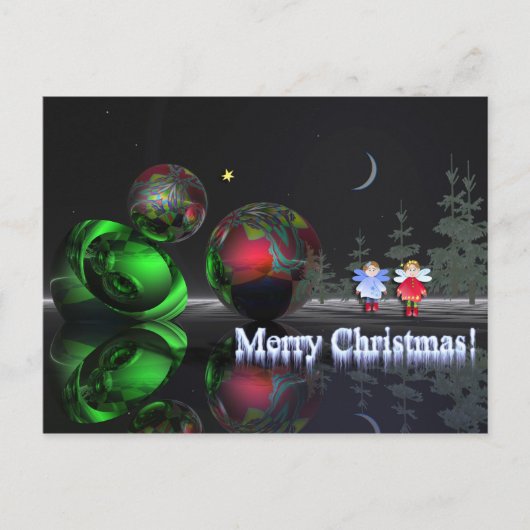 Cartes Pour Fêtes Annuelles Une nuit de noël magique (Devant)