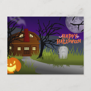 Cartes Pour Fêtes Annuelles Une nuit d'Halloween heureuse et effrayante