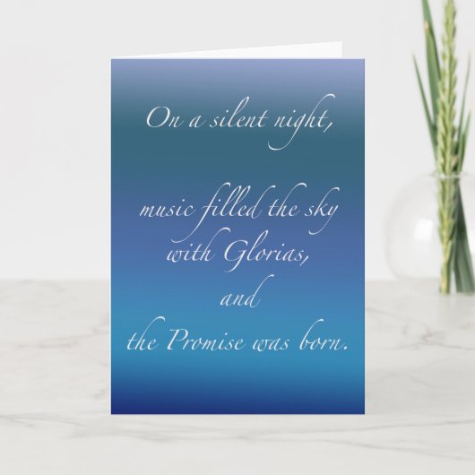 Cartes Pour Fêtes Annuelles Une nuit silencieuse (Devant)