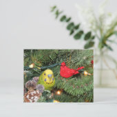 Cartes Pour Fêtes Annuelles Une perruque dans un arbre de Noël (Debout devant)