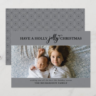 CARTES POUR FÊTES ANNUELLES UNE PHOTO PLATE À NOËL TOUT GAI