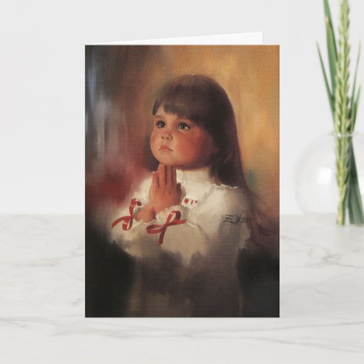 Cartes Pour Fêtes Annuelles Une prière de Noël (Devant)