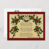 Cartes Pour Fêtes Annuelles Une prière de Noël (Devant / Derrière)