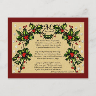 Cartes Pour Fêtes Annuelles Une prière de Noël