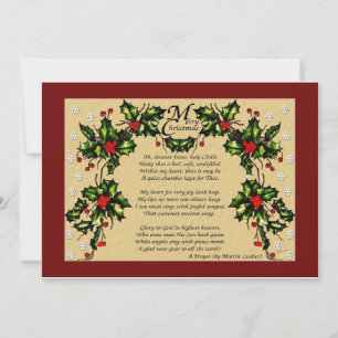 Cartes Pour Fêtes Annuelles Une prière de Noël