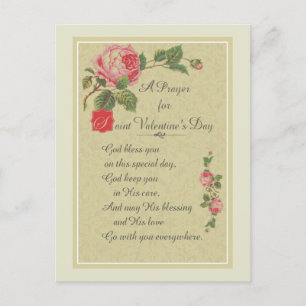 Cartes Pour Fêtes Annuelles Une prière pour le jour de Valentines de St